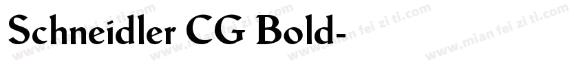 Schneidler CG Bold字体转换